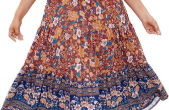 KIMCURVY 2025 Womens Plus Size Casual Dress Pink Floral Print Layered Flared Maxi A-Line Dress with Pockets 22W