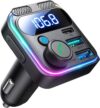 Bluetooth 5.4 Car Adapter FM Transmitter 81W Bluetooth Cigarette Lighter Adapter